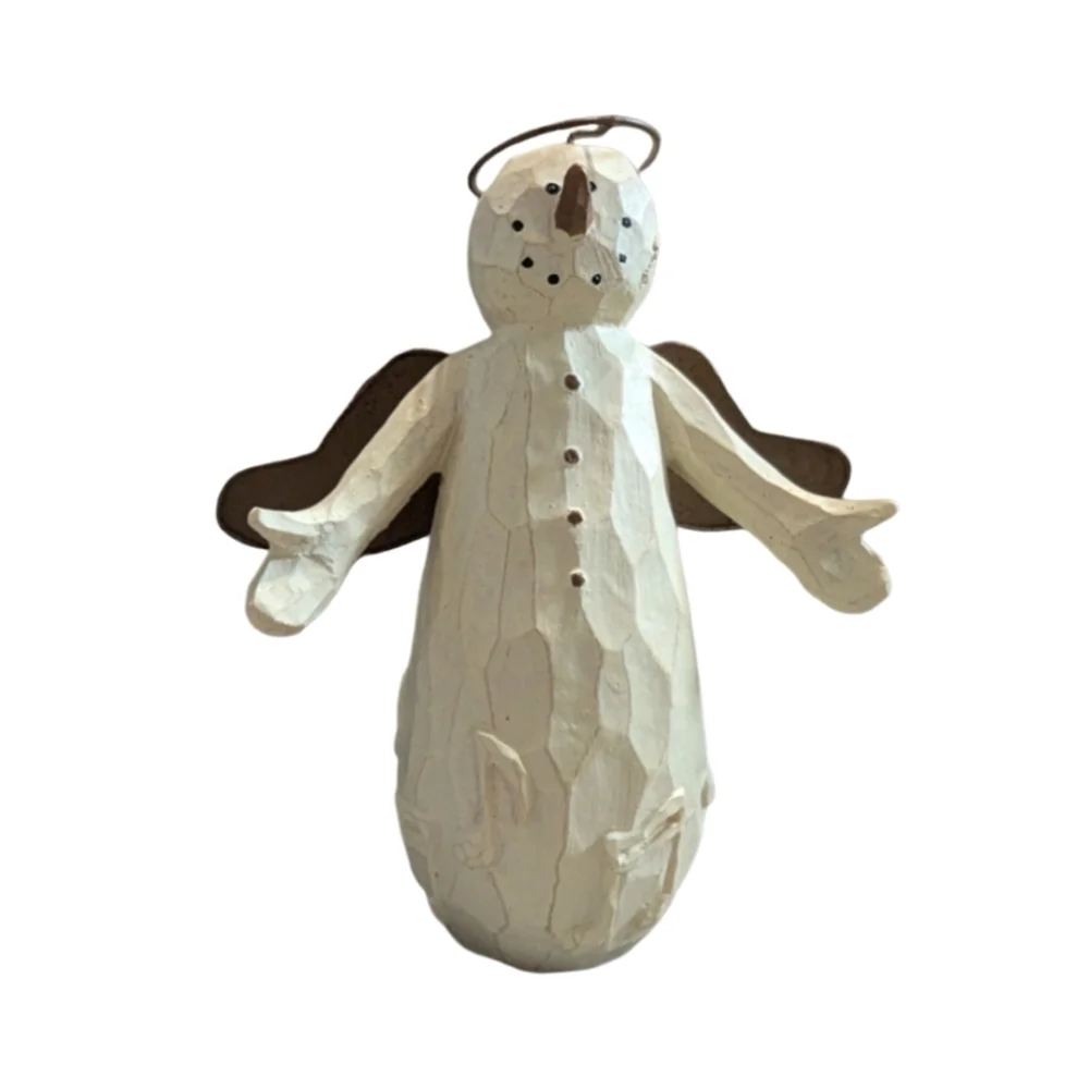 VTG Flurryville Collection Heavenly Heather Snowman Angel Figurine w/ Box